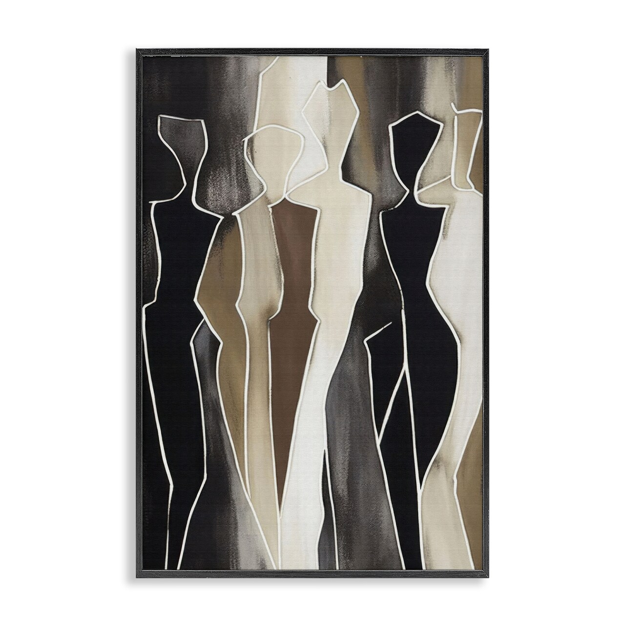 Stupell Industries Earthy People Silhouettes Framed Giclee Design by LSR Creative Studio